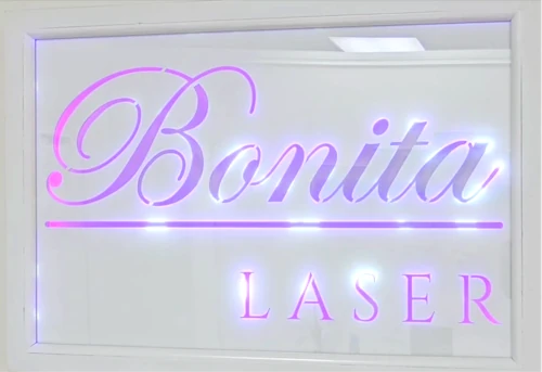 Framed Bonita Laser logo in our Mississauga spa - Professional laser hair removal clinic environment